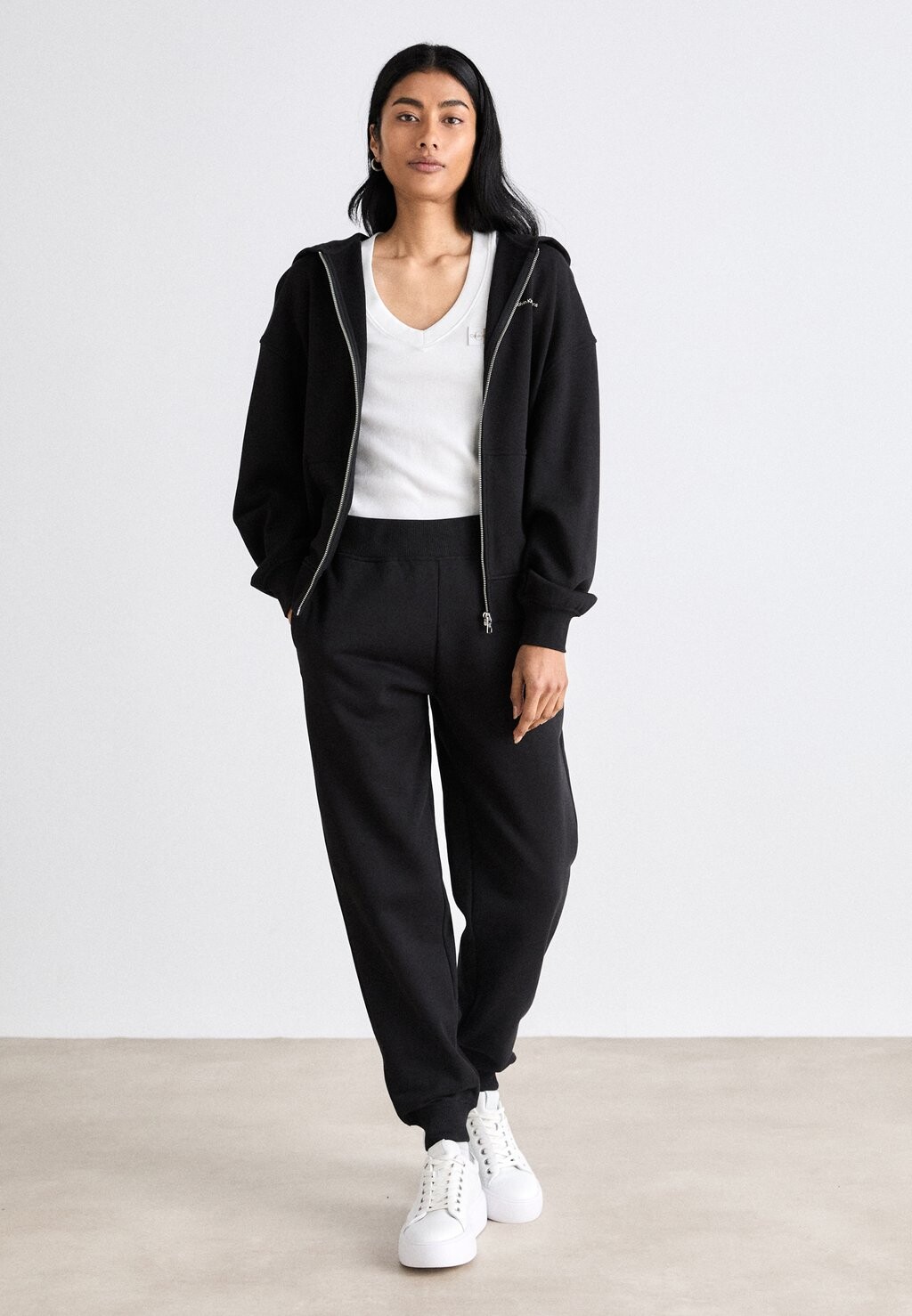 

Свитер на молнии Diffused Zip Through Calvin Klein, черный