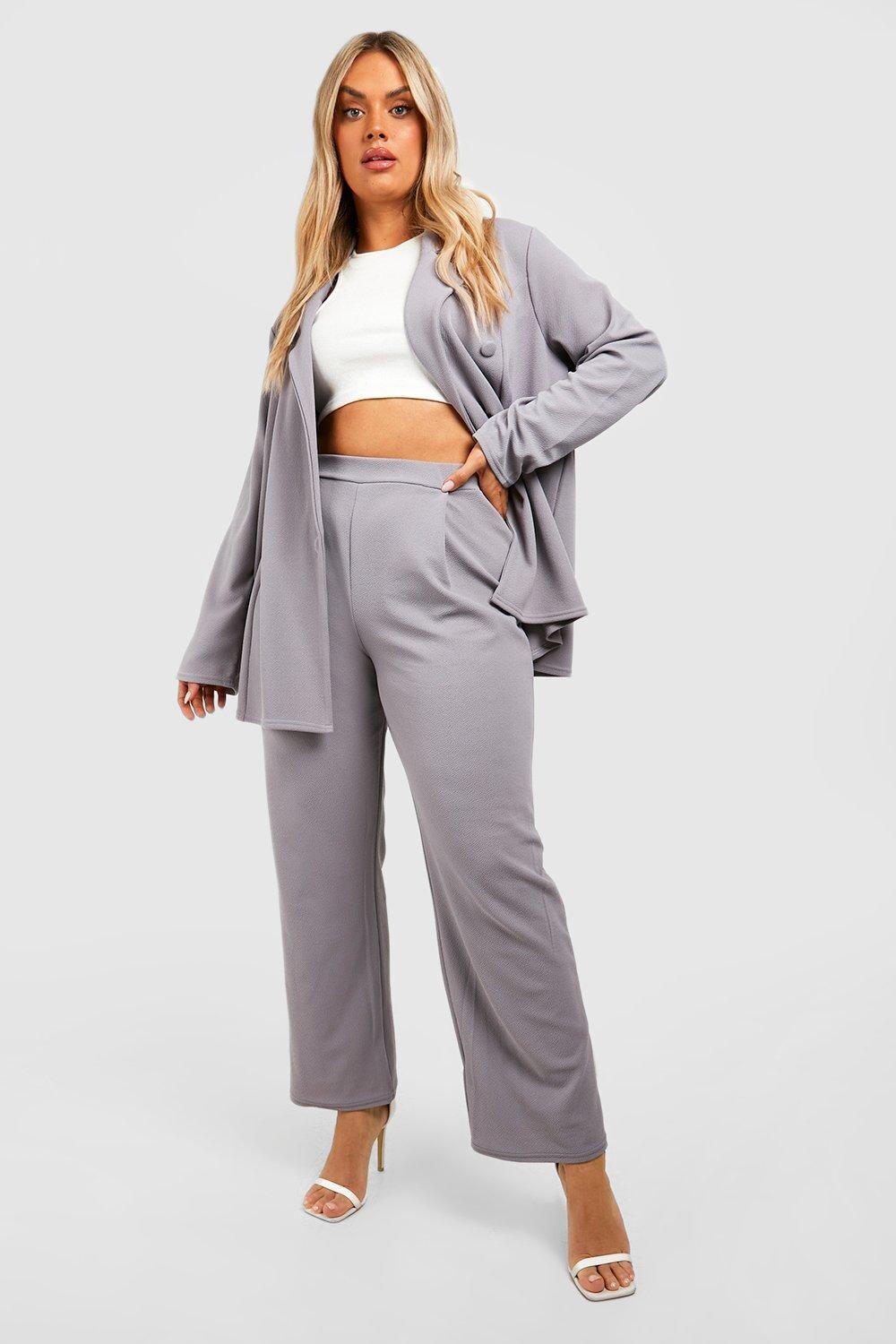 

базовые трикотажные брюки Boohoo, серый