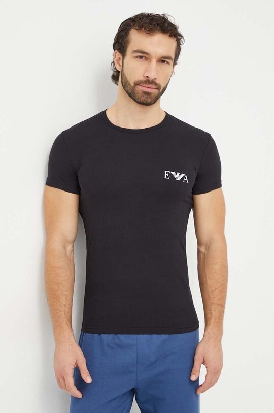 

Футболка для отдыха, 2 шт. Emporio Armani Underwear, черный