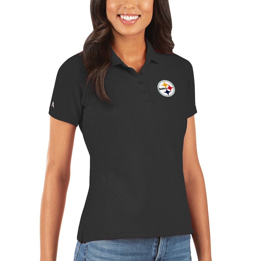 

Поло с коротким рукавом Antigua Pittsburgh Steelers, черный