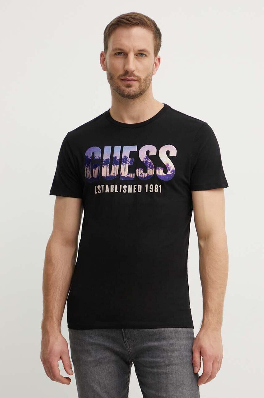 

Футболка Guess из хлопка, черный