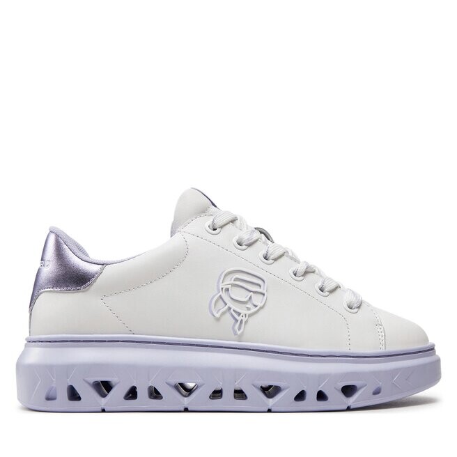 

Кроссовки KARL LAGERFELD KL64530N White Lthr w/Purple 01R, белый
