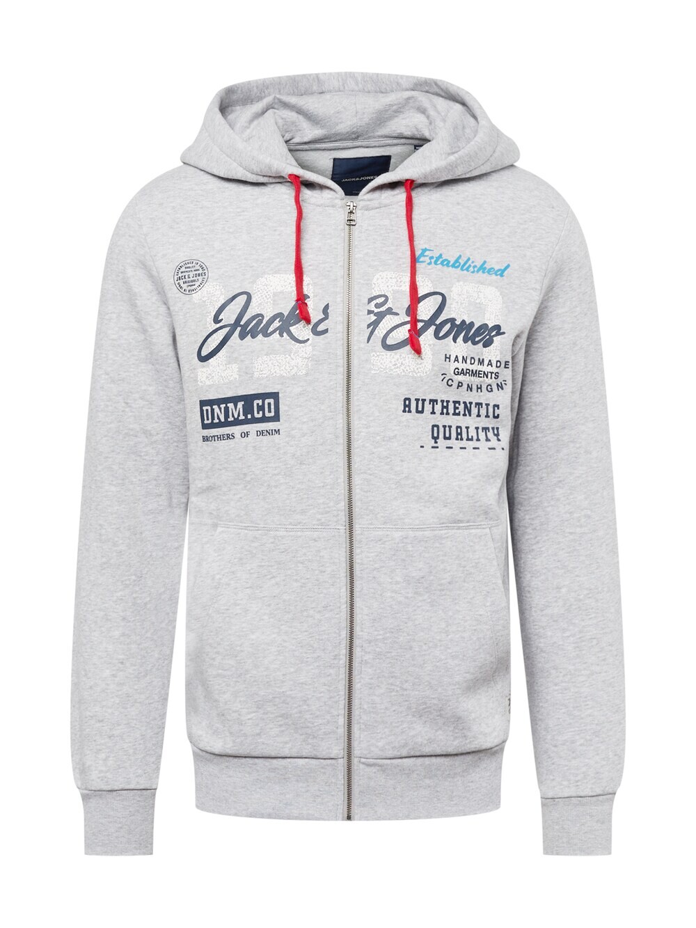 

Толстовка на молнии JACK & JONES, пестрый серый