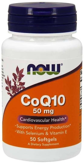 Коэнзим Q10 (50 капсул) Now Foods now foods коэнзим q10 60 мг 180 вегетарианских капсул