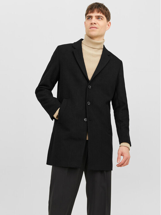 

Шерстяное пальто обычного кроя Jack&Jones, черный
