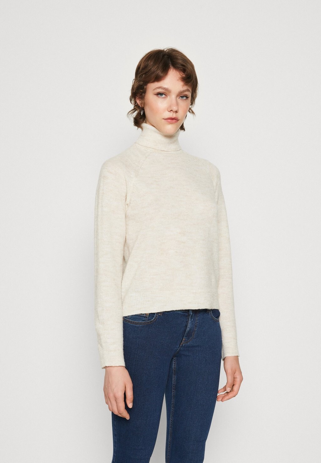 

Свитшот Pieces JULIANA ROLLNECK, цвет whitecap gray