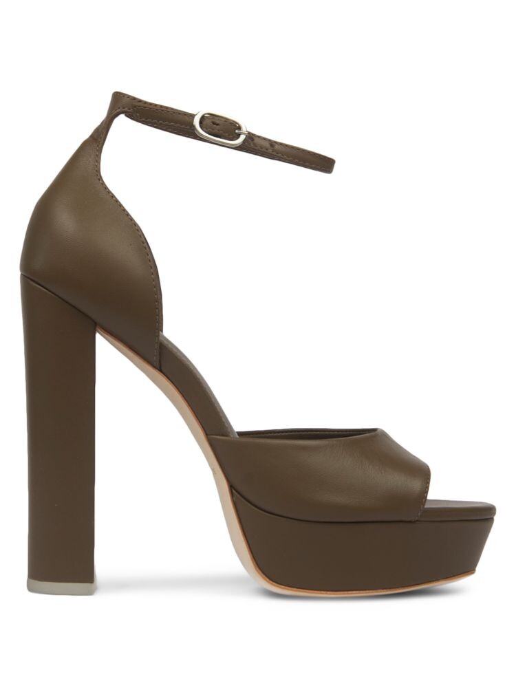 

Кожаные сандалии Kylie на платформе Black Suede Studio, цвет Chocolate