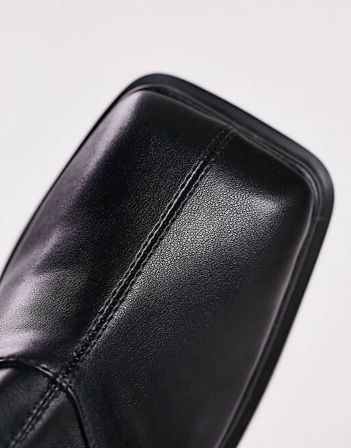 Черные ботинки-носки на каблуке Topshop Maddie