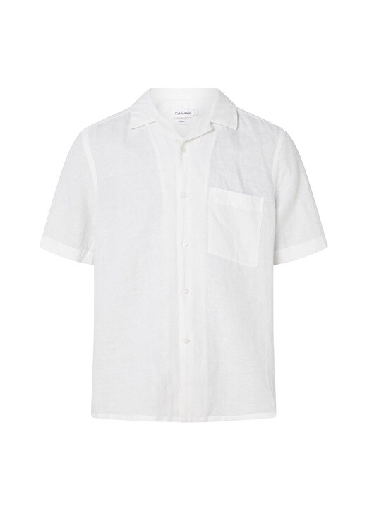 

Белая мужская рубашка с воротником на пуговицах Slim Fit Calvin Klein