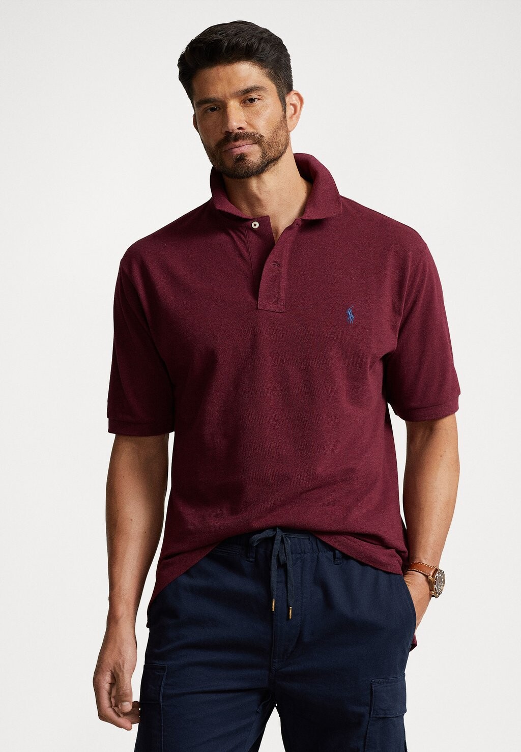 

Polo BASIC Polo Ralph Lauren Big & Tall, весенний винный вереск