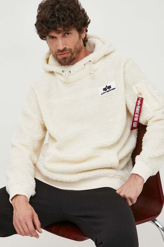 

Толстовка Тедди Alpha Industries, бежевый