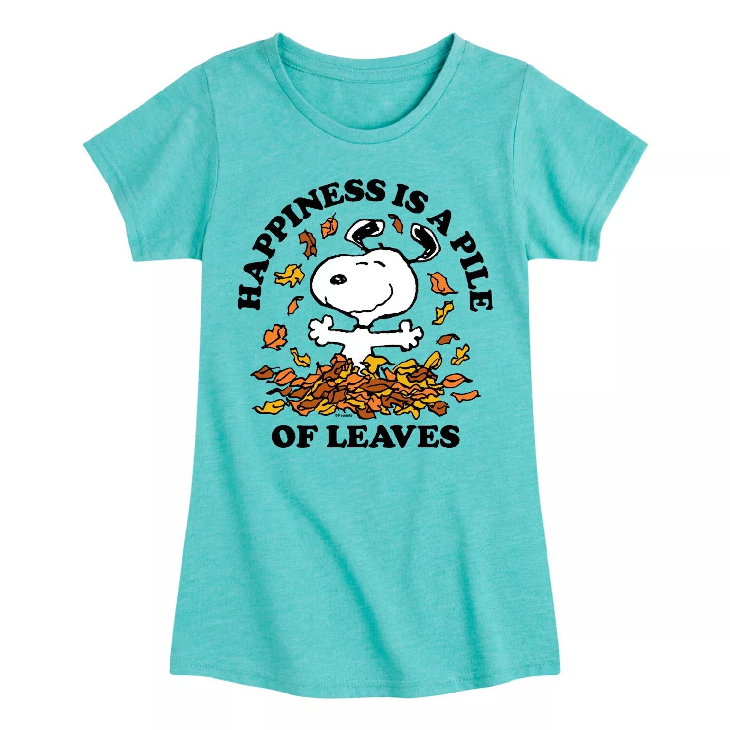 

Футболка с рисунком Peanuts Snoopy Pile Leaves для девочек 7–16 лет Licensed Character, синий