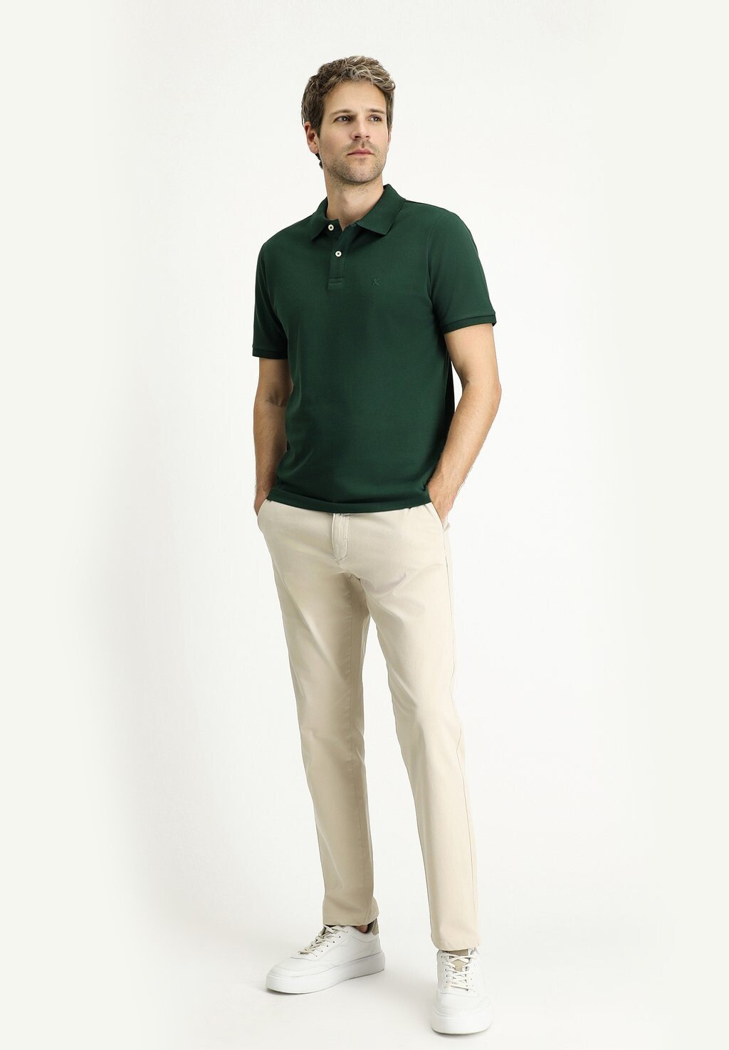 

Рубашка поло 2-BUTTON COLLAR Kigili, темно-зеленый