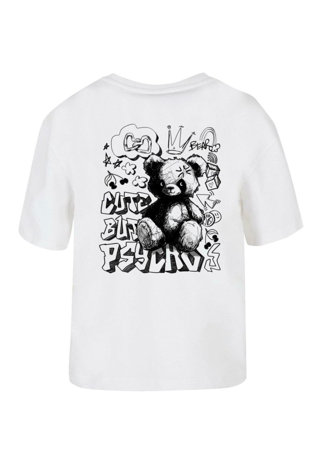 

Футболка с принтом Cute But Psycho Mister Tee, белая
