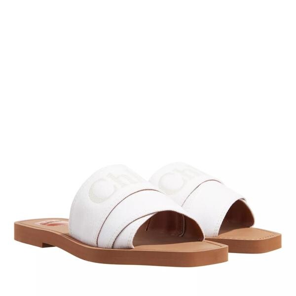 

Сандалии woody flat mule snow Chloé, белый