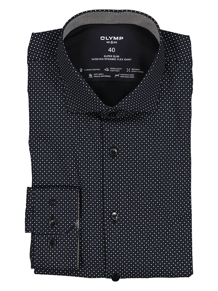 

Рубашка OLYMP 24/7 No 6 six Super Slim fit, черный