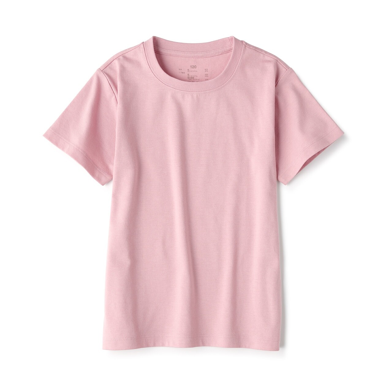 

Футболка с круглым вырезом и короткими рукавами (детская) MUJI, розовый
