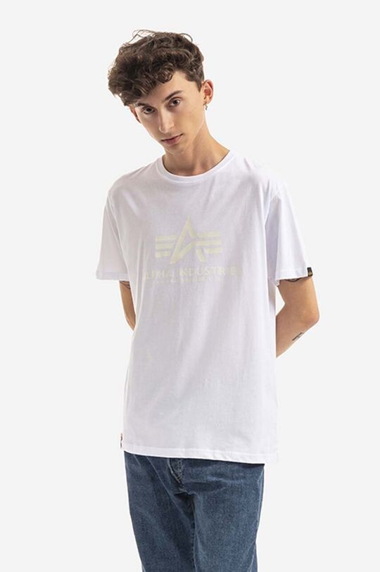 

Футболка Basic T из хлопка с криптонитом Alpha Industries, белый