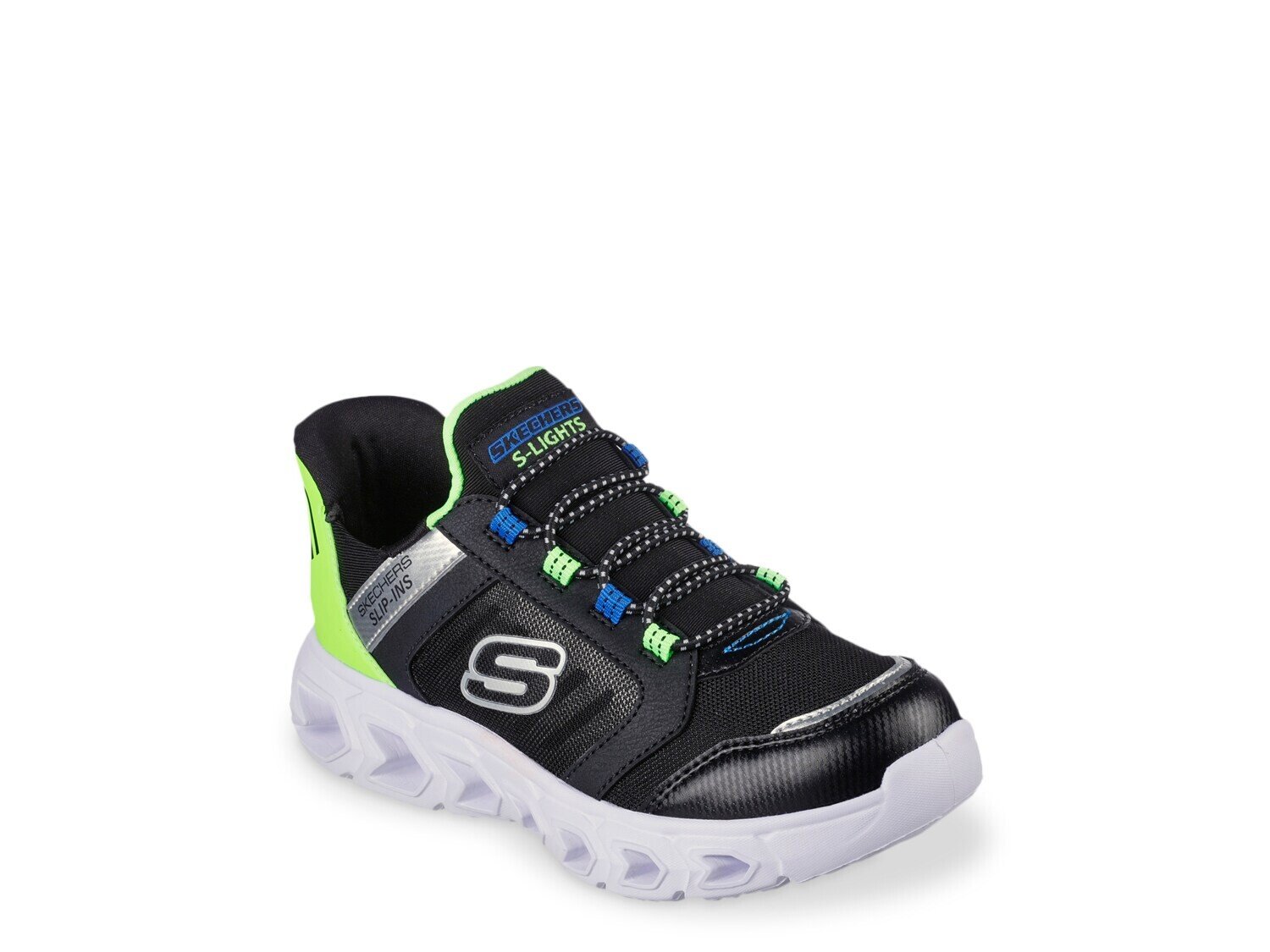 

Кроссовки детские Skechers Hypno-Flash 2.0 Odelux, черный / зеленый