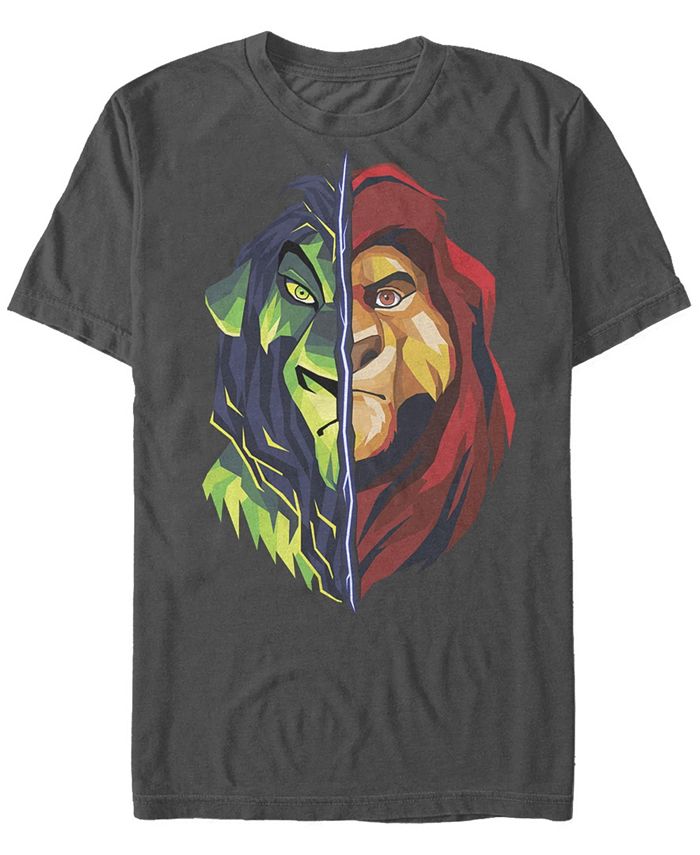 Мужская футболка с коротким рукавом Scar Mufasa с разрезом и круглым вырезом Fifth Sun, серый сборник кросс и головол 3 король лев