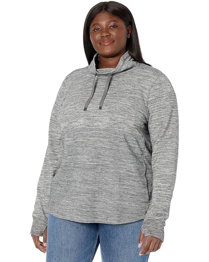 

Толстовка L.L.Bean Plus Size Bean's Cozy Mixed Knits Pullover Marled, серый