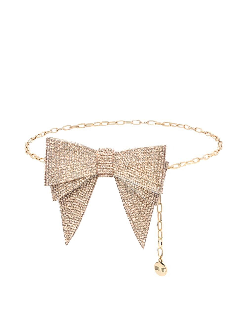 

Ремень с цепочкой и бантом, украшенный кристаллами Judith Leiber Couture, роза