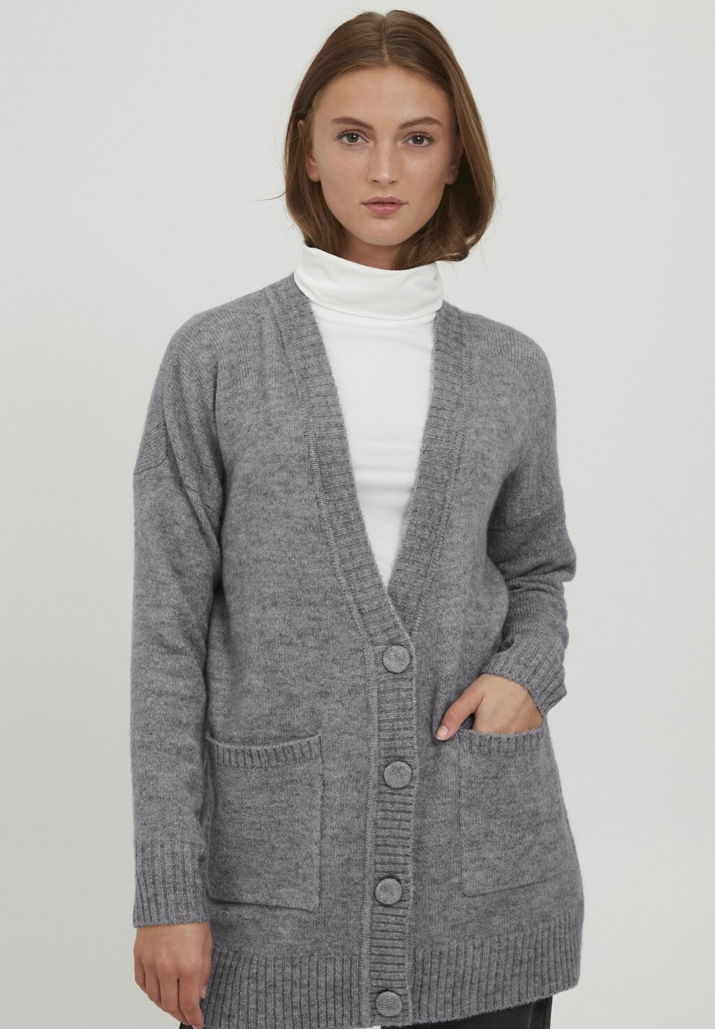 

Кардиган b.young BYOKIRA КАРДИГАН, цвет mid grey melange