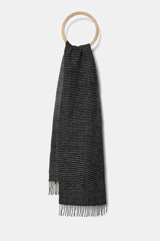 

Шерстяной шарф Hackett London, серый