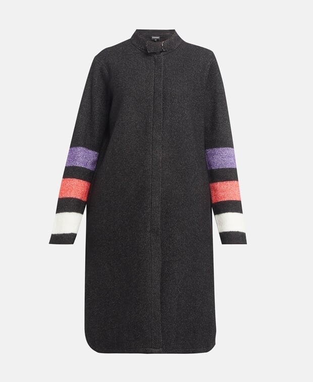 

Шерстяное пальто Emporio Armani, черный