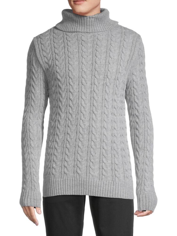 

Свитер с высоким воротником косой вязки X Ray, цвет Heather Grey
