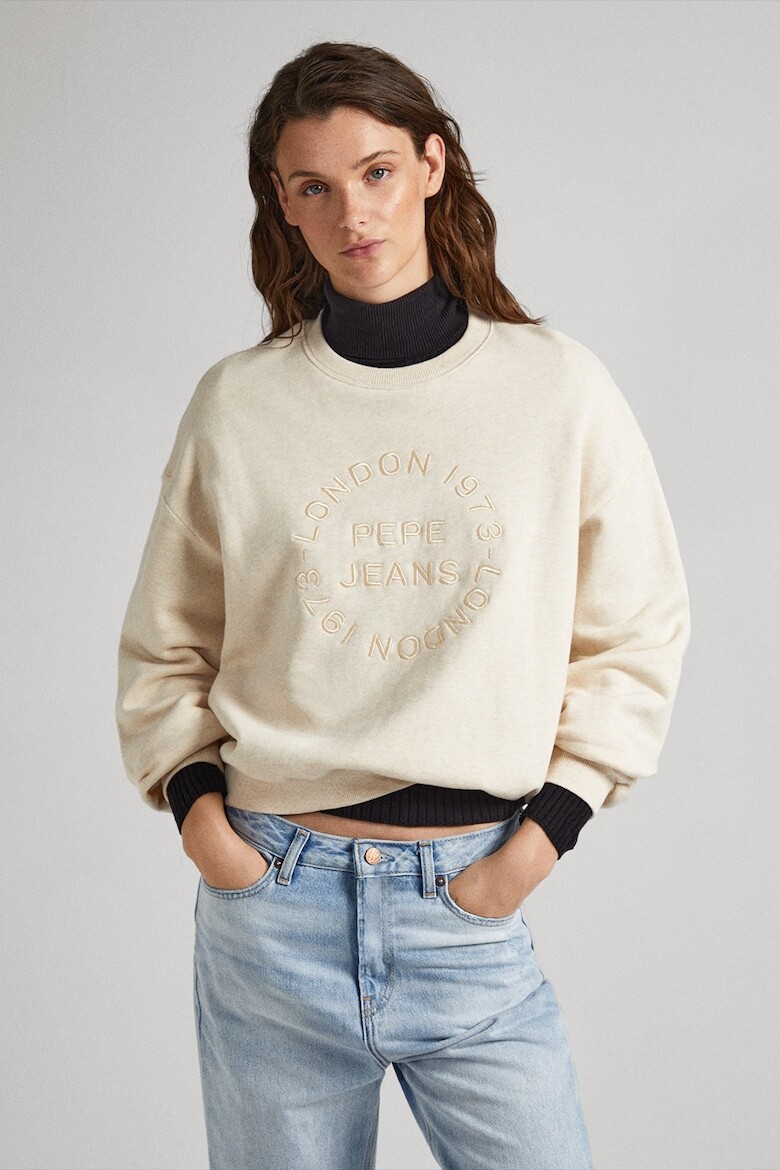 

Толстовка с овальным вырезом и заниженными рукавами Pepe Jeans London, белый