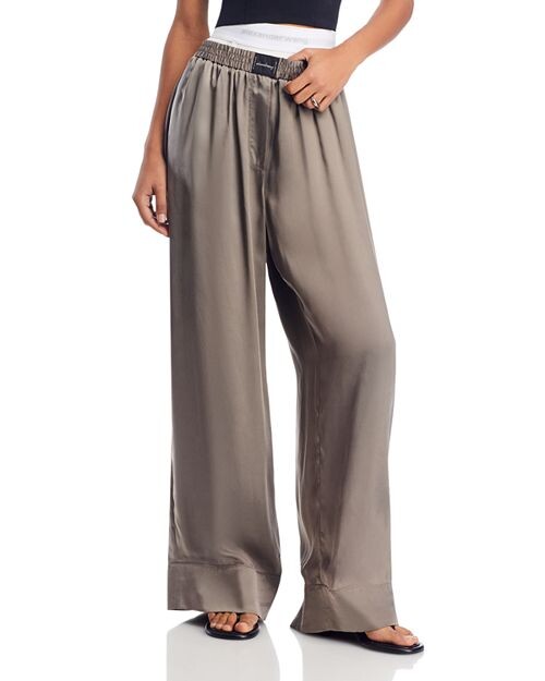 

alexadnerwang.t Широкие боксеры с логотипом на талии alexanderwang.t, цвет Gray