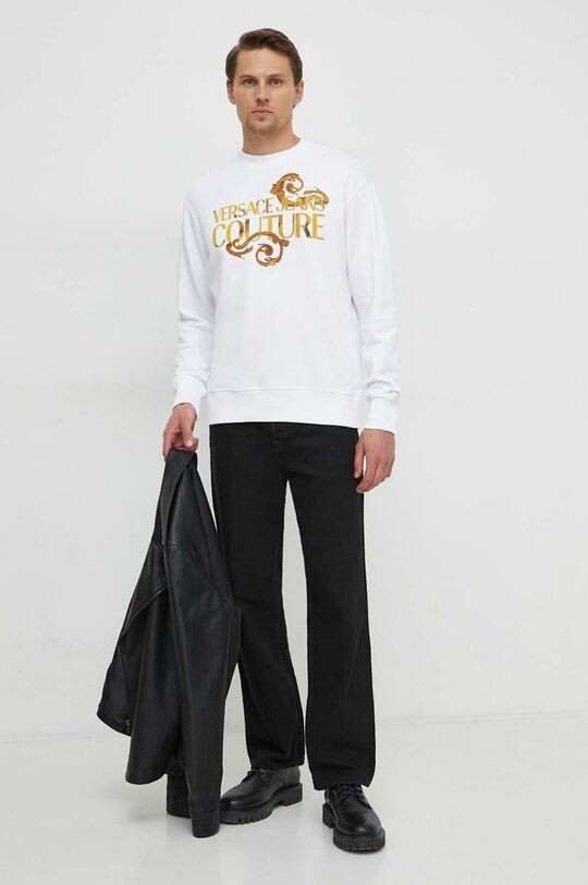

Хлопковая толстовка Versace Jeans Couture, белый