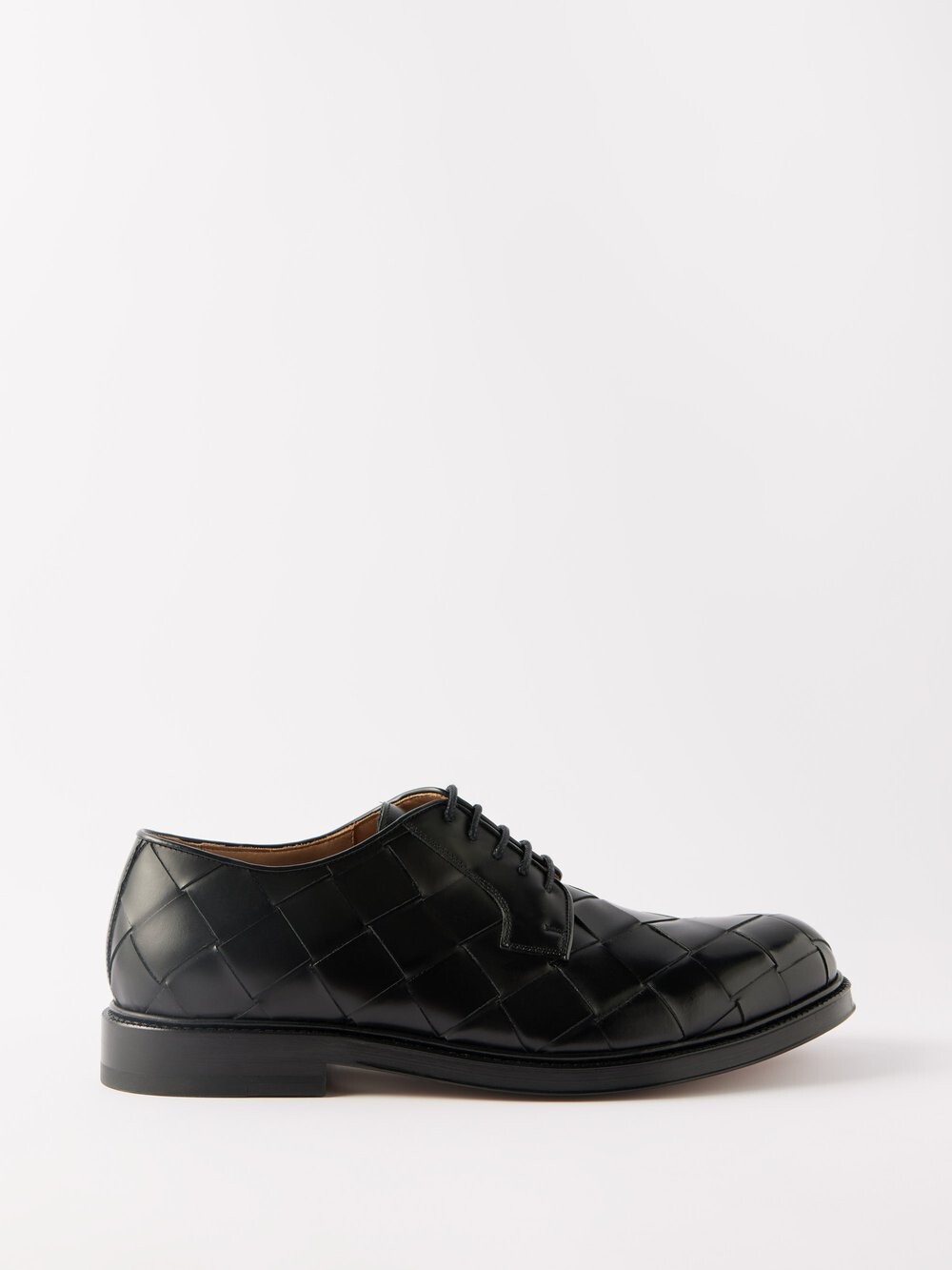 

Туфли дерби из кожи intrecciato Bottega Veneta, черный