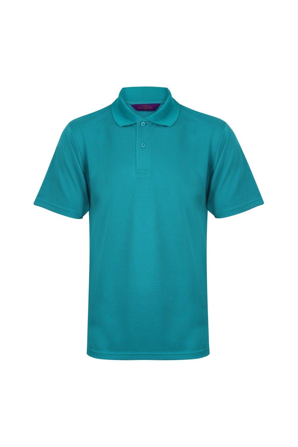 Рубашка поло Coolplus из пике Henbury, бежевый рубашка поло coolplus из пике henbury зеленый