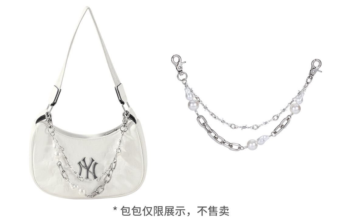 

Lamborghini Lan Bao Fan Женская сумка Периферийные товары, (Сумка подмышки MLB) Двойная декоративная цепочка с жемчугом [без сумки]