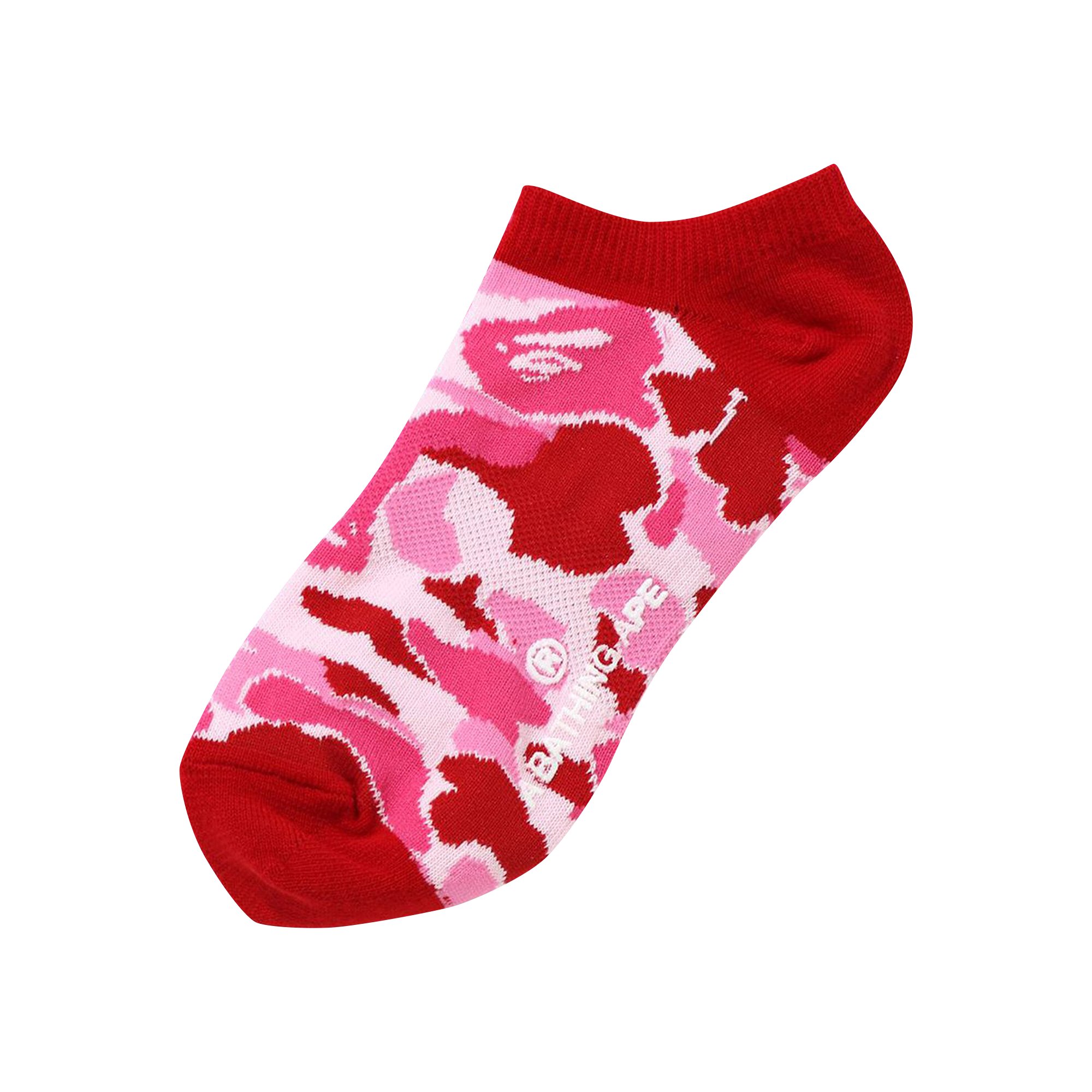 носки короткие с принтом симпсоны Короткие носки с камуфляжным принтом BAPE ABC, розовые