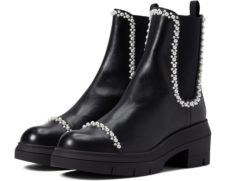 

Ботинки Stuart Weitzman Norah Demipearl Bootie, черный