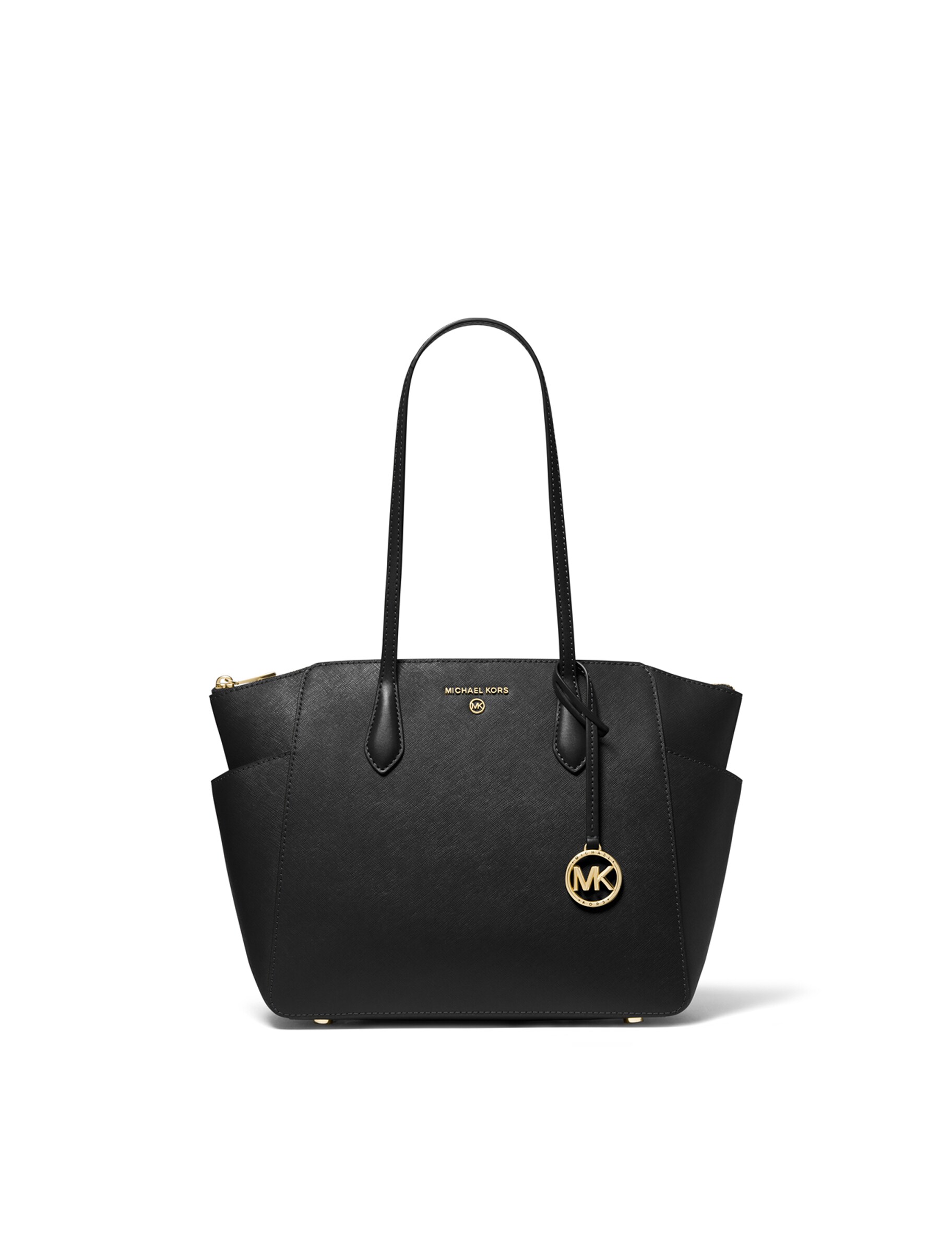 Кожаная сумка-тоут Marilyn M Michael Michael Kors, цвет Black/Gold цена и фото
