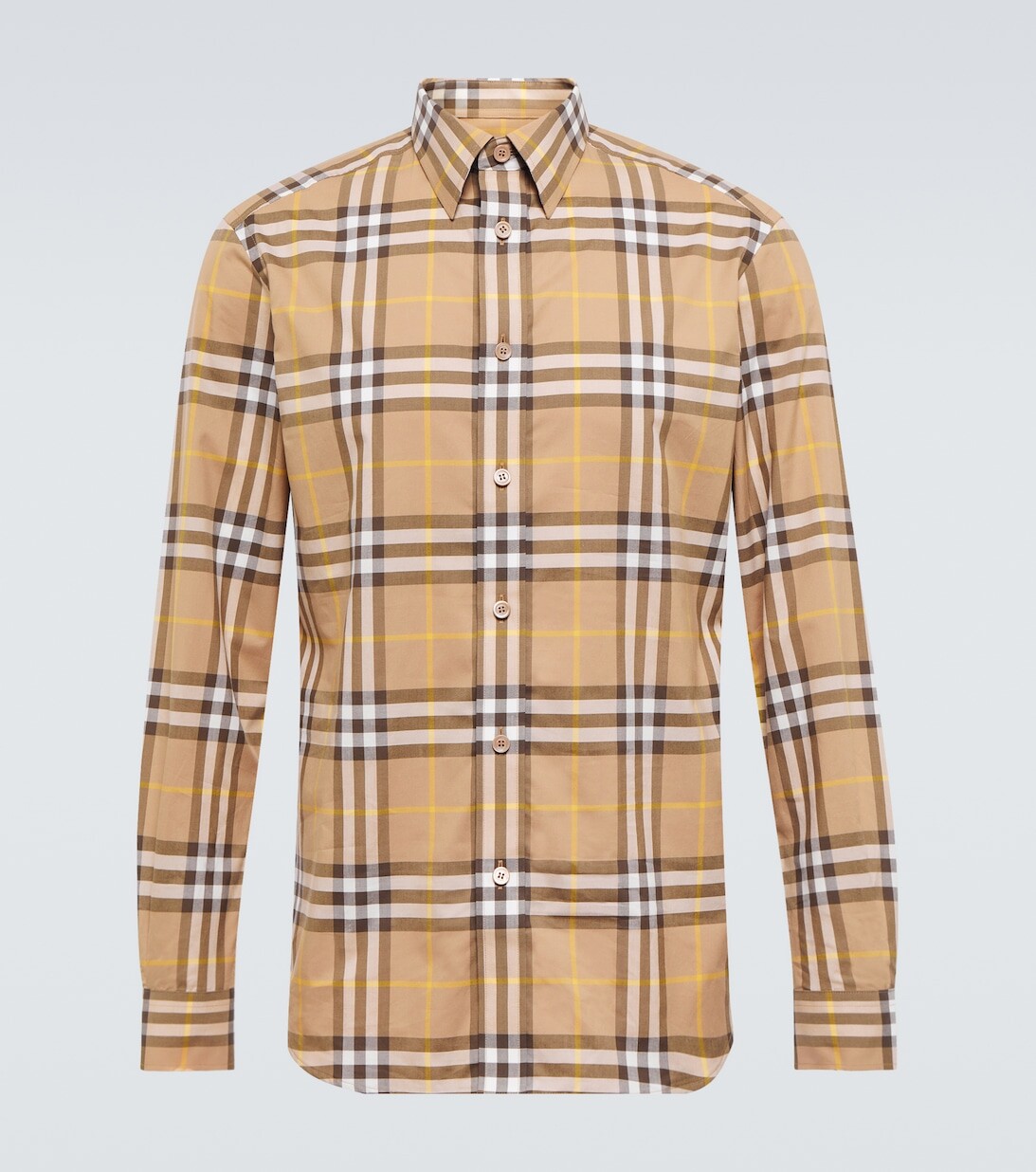 

Рубашка из хлопкового поплина в клетку Burberry, разноцветный