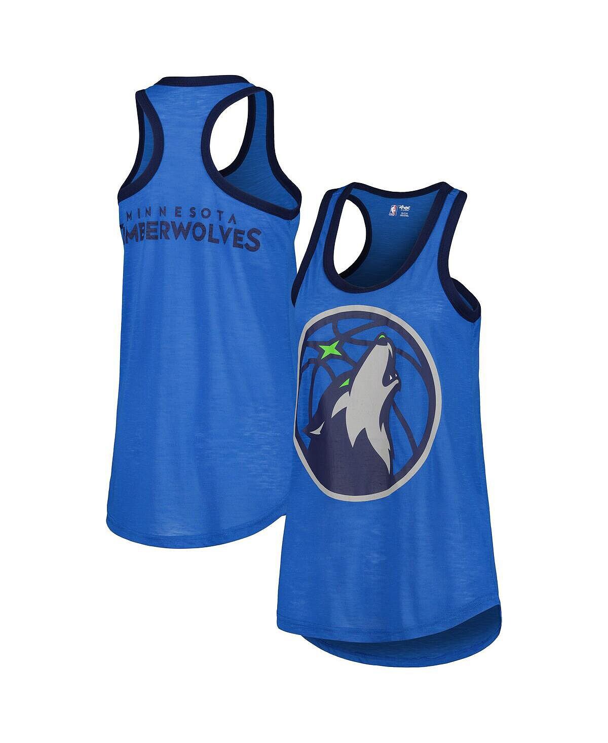 

Женская синяя майка Minnesota Timberwolves Showdown с овальным вырезом и открытой спиной G-III 4Her by Carl Banks, синий