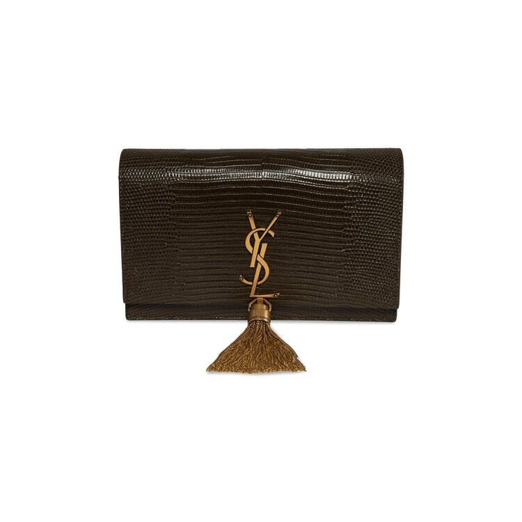 

Кошелек Saint Laurent Kate Tassel Chain Wallet, цвет Dark Sea Weed