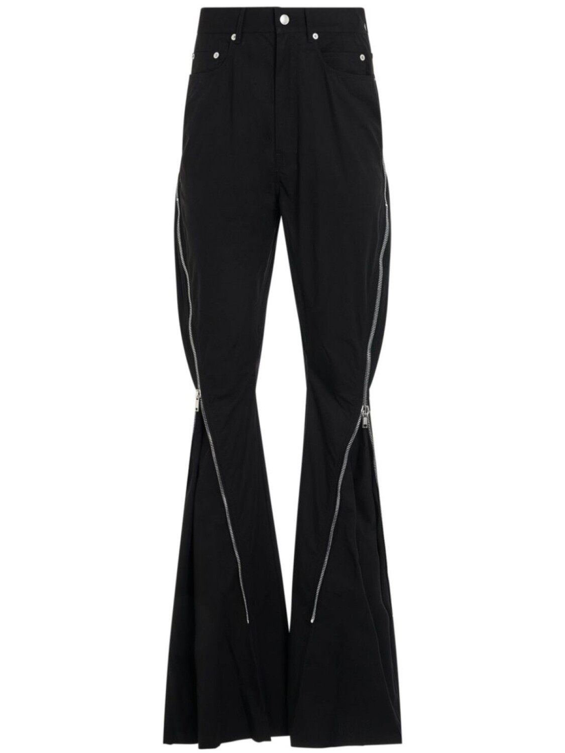 

Джинсы Rick Owens с декоративными молниями и широкими штанинами, черный