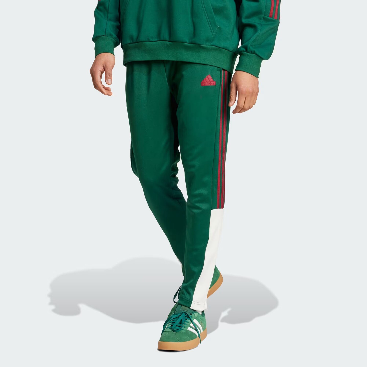

Брюки House of Tiro Nations Pack Adidas, цвет Dark Green/Cloud White/Collegiate Burgundy