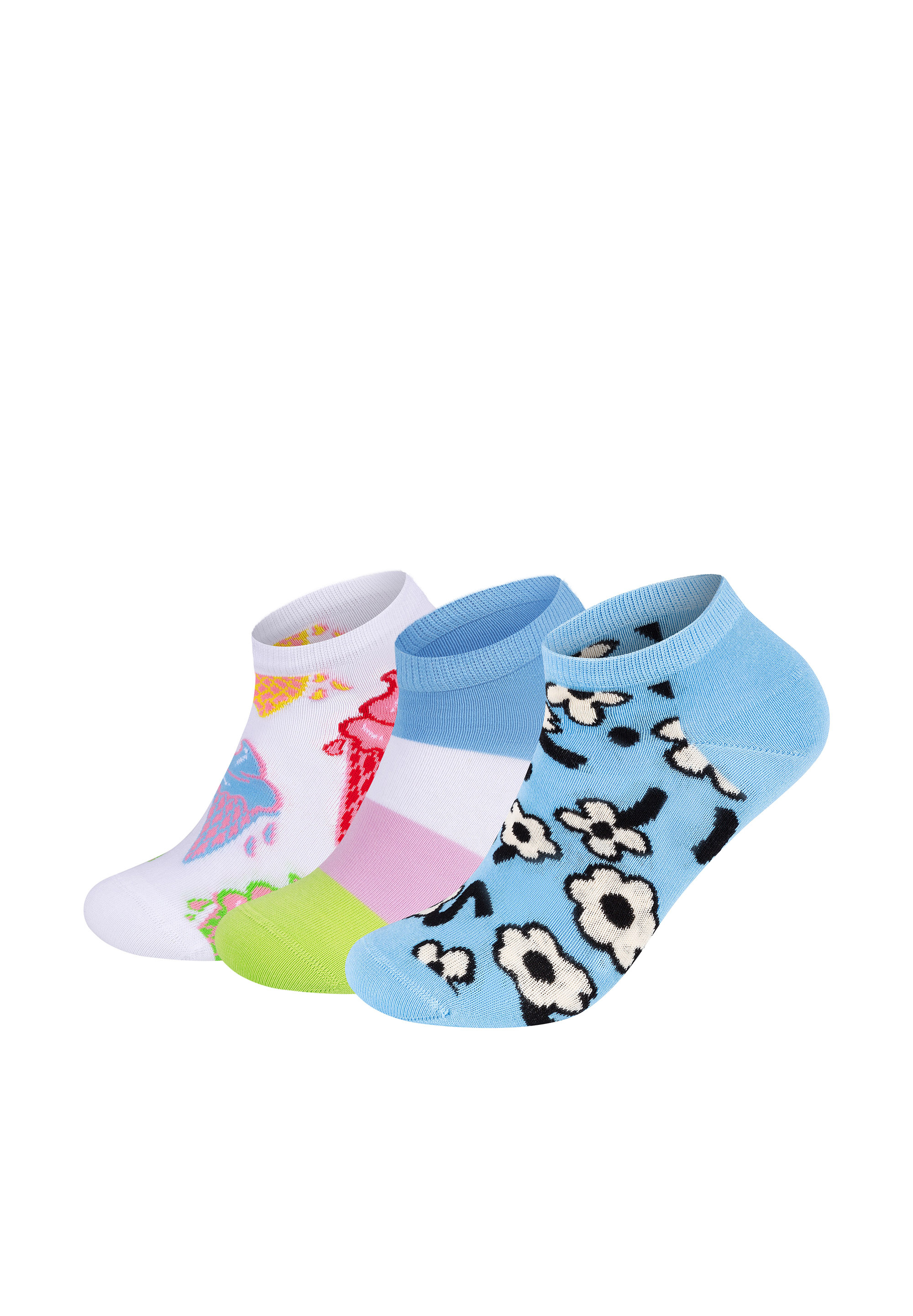 Носки Happy Socks 3 Pack Low Dancing Flower Ice Cream Stripe Socks, цвет multi_coloured носки happy socks носки ice cream