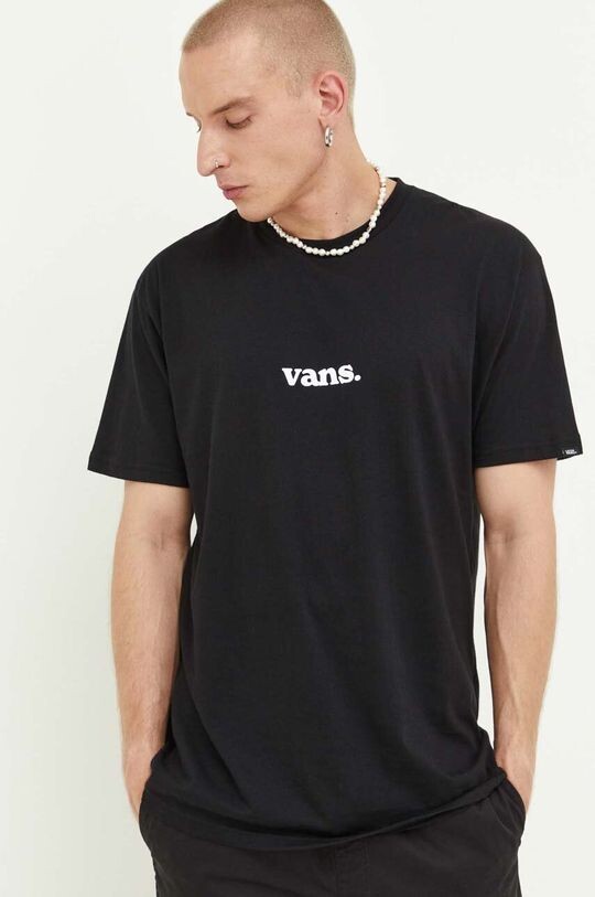 

Хлопковая футболка Vans, черный