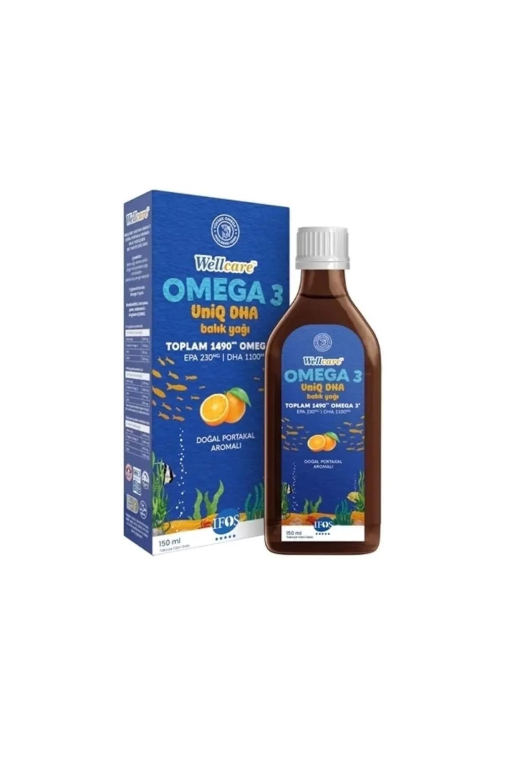 Wellcare Omega3 UniQ DHA Сироп с рыбьим жиром 150 мл