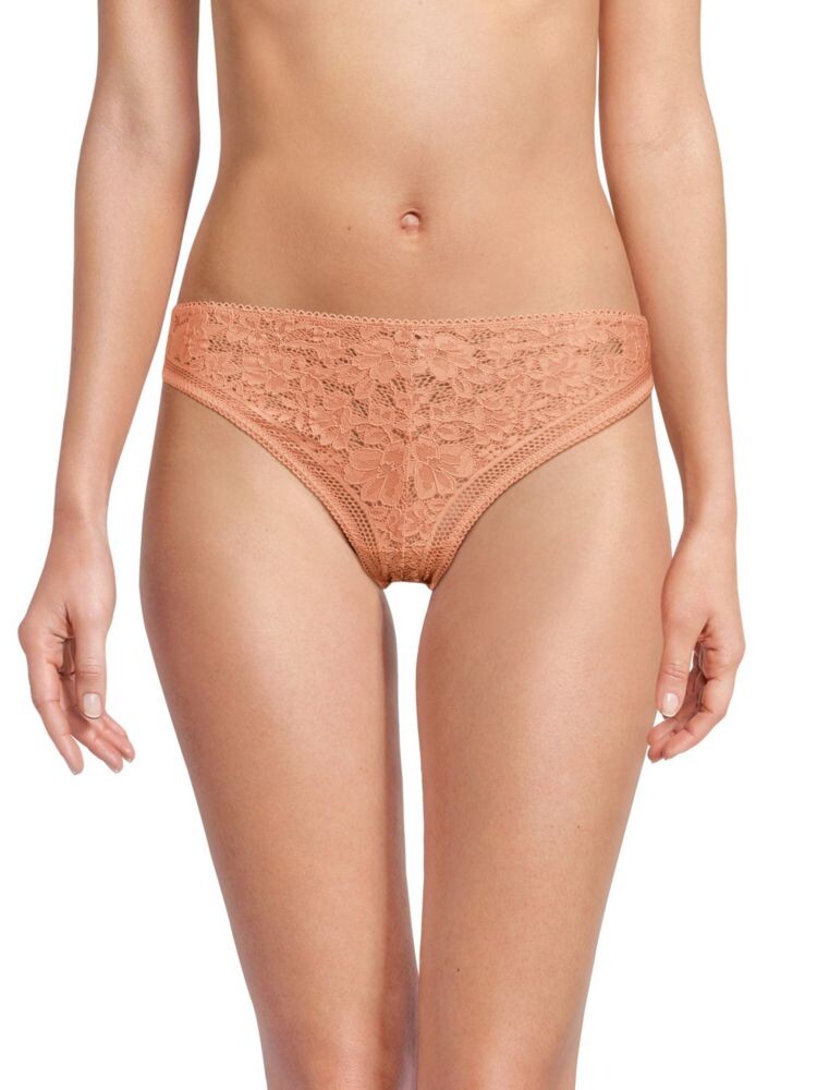 

Трусики бикини из кружева с цветочным принтом Wolford, цвет Powder Pink