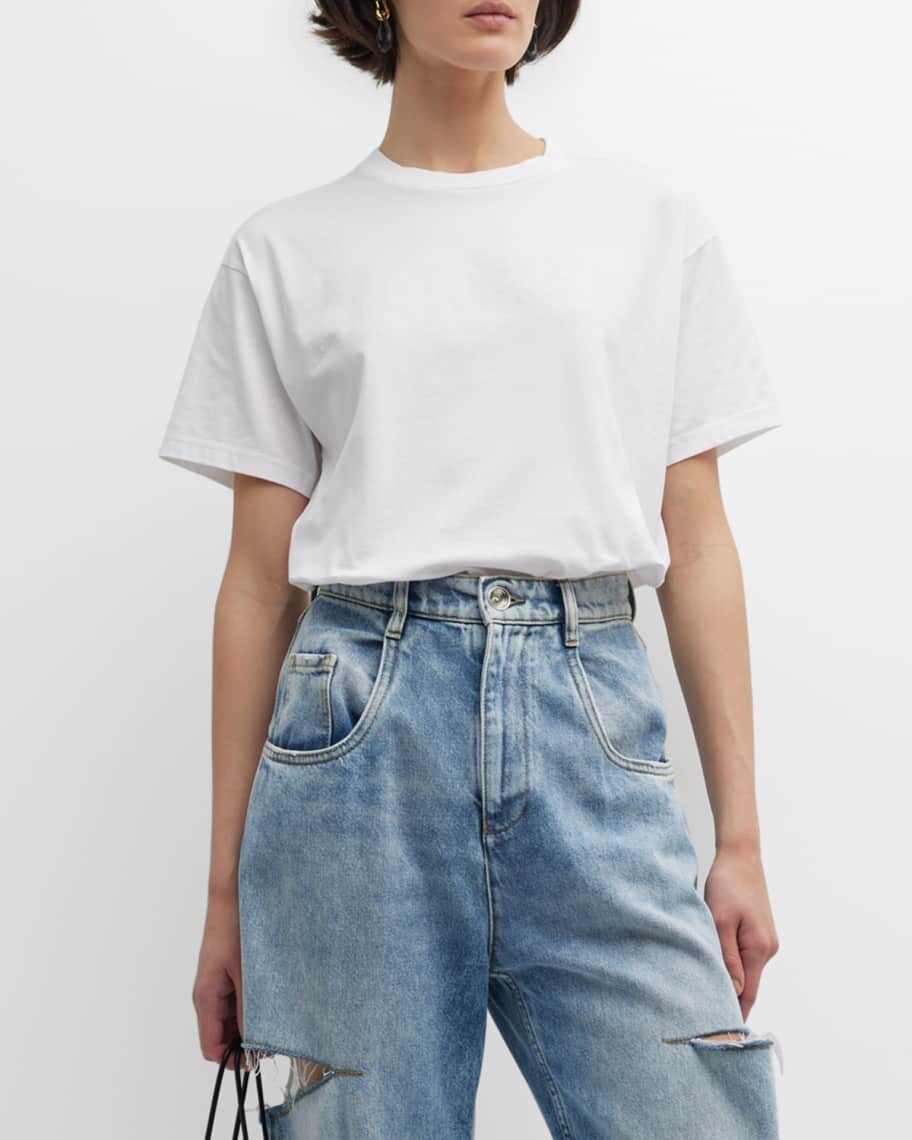 

Тональная футболка с логотипом Maison Margiela