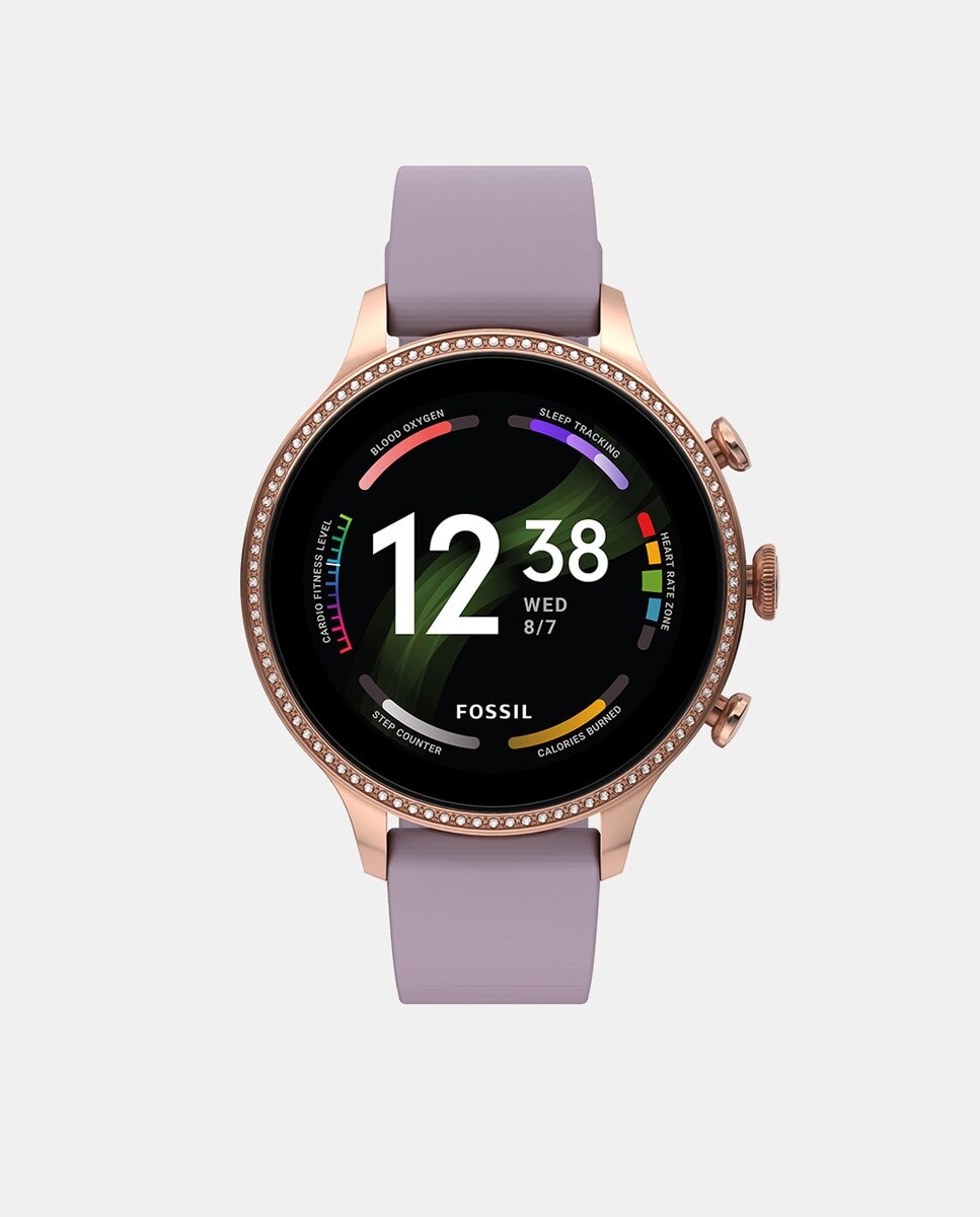 

Смарт-часы из сиреневого силикона Gen 6 FTW6080 Fossil, сиреневый